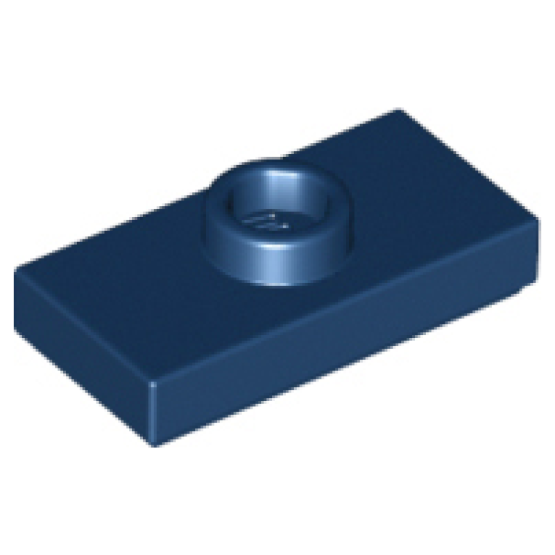 Plaat, Aangepast 1x2 met 1 nop met groef en nophouder aan binnenkant (Jumper) Dark Blue